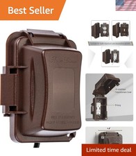 Bates- Weatherproof Electrical Outlet Cover, 1-Gang, Brown Outdoor Outlet Cover