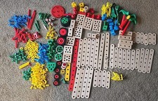 Huge BRIO Lot Vintage Construction Set Wood Plastic Toys Tool 400 Pieces