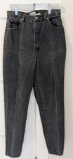 VTG Sasson Women's 30 x29 MEASURED Modern Basics Mom Denim Black Jeans SZ 14