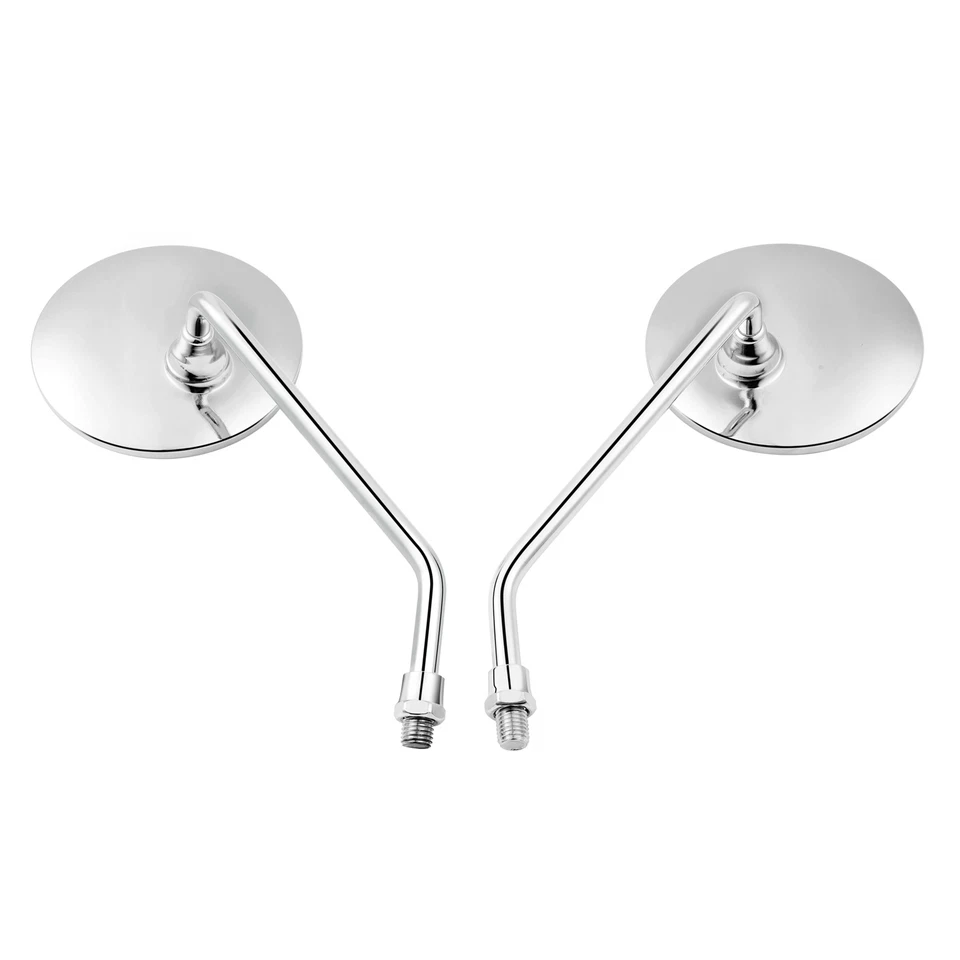 Espelhos retrovisores laterais redondos cromados para motocicleta Yamaha Vino 125cc 50cc scooter - Imagem 3 de 4