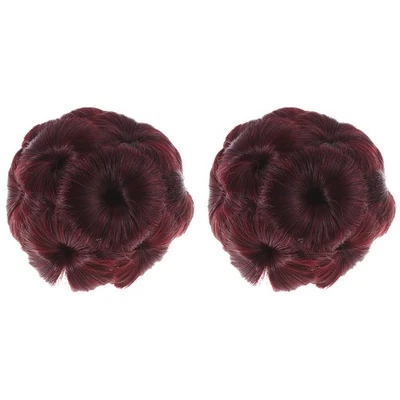 2 Pcs Queue De Cheval Tresse Extension Postiche Pour Pince À Chignon - Photo 1/4
