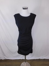 Xtraordinary Dress Womens XS Black Ruched Sleeveless Bodycon Party Mini