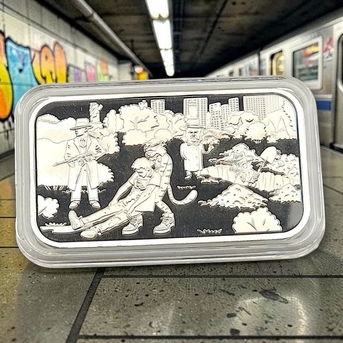 DopeCat NYC All-Chips You Talk Too Much 1 oz .999 Proof Silver Bar #49/61