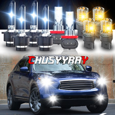 For Infiniti FX35 09-12 Super Bright LED Fog Lights Switchback Turn Signal Bulb