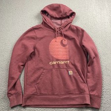 Carhartt Hoodie Women  s Small Sweatshirt Rain Defender Midweight Logo Graphic
