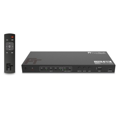 AX341 HDMI 2.1 eARC Splitter Switch 4 In 2 Out + Audio Extractor Soundbar B-Ware