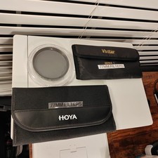 Hoya  Vivitar 77mm Filter Set  86mm CPL Filter  Cases   Camera Lens Filters B