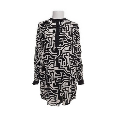 Richard Allan x H&M, Kleid, Größe: 42, Schwarz/Beige, Viskose, Print, Damen #MHi