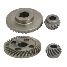 2 Sets Metal Electric  Spiral Bevel Gear Gray for Hitachi 100