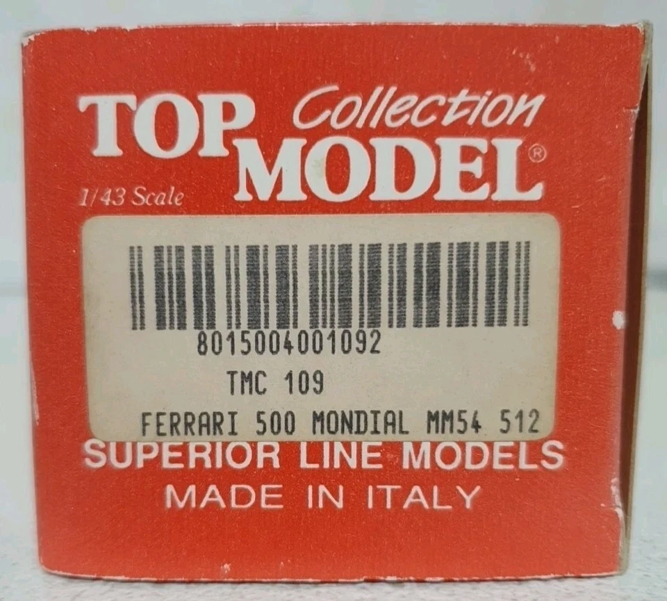 1/43 TOP MODEL FERRARI  500 MONDIAL #MM54 512#  (TMC 109).NO BANG BEST ART MODEL - Immagine 2 di 4