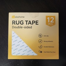 12 PCS Rug Tape, Pad Gripper for Hardwood Floors, Double Sided Adhesive BNIB