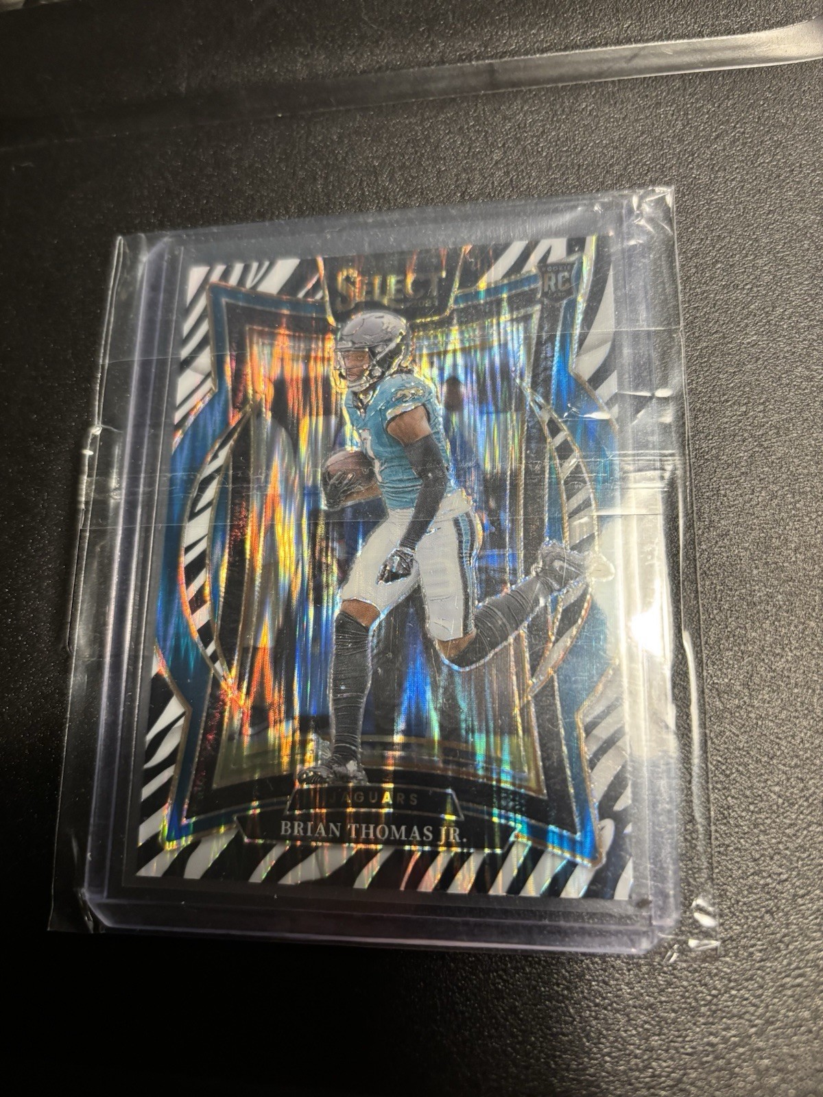 2024 Panini Select - Concourse Brian Thomas Jr. #91 Zebra Shock Prizm (RC) SSP