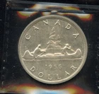1956 Canada Silver Dollar - ICCS AU55 Cert #XGK 192