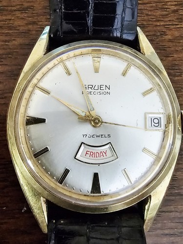 Boîte Vintage En Cuir Rouge Gruen – Pour Montres Gruen Precision, Occasion Rare