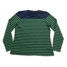 Brooks Brothers Shirt Youth Medium Blue Striped Long Sleeve Button Shoulder