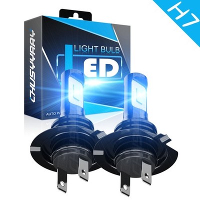 2x Super Bright H7 LED Headlight Kit High Low Beam Bulbs 3600000LM 8000K blue