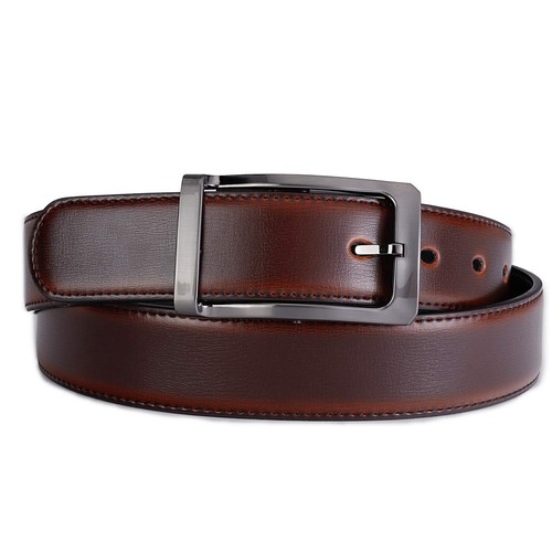 Belts for Men Reversible Leather 1.25” Waist Strap Fashion Dress Buckle Belto... - 第 7/8 張圖片