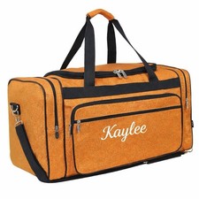 ORANGE Personalized Cheer, Dance, Ballet Or Gymnastics Bag, Duffle, GLITTER