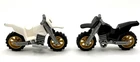 Lego Lot of 2 White and Black Motorcycle, Dirt Bike inv.561