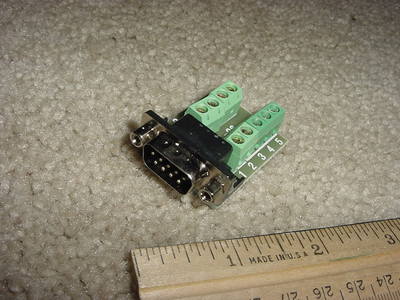 DB-9 Break-out Board, Male to Terminals - NEW   