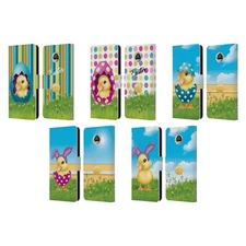 ANIMAL CLUB INTERNATIONAL EASTER DUCKLINGS LEATHER BOOK CASE FOR MOTOROLA PHONES