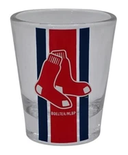 Boelter Brands MLB Stripe Shot Glass 2oz (Boston Red Sox)