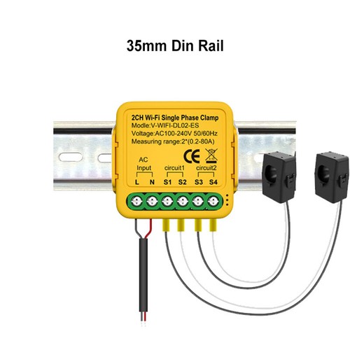 Tuya Smart WiFi Switch With Energy Meter Monitor Power Consumption Easily 80A - Picture 5 of 17