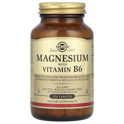 Solgar Magnesium with Vitamin B6 250 Tablets