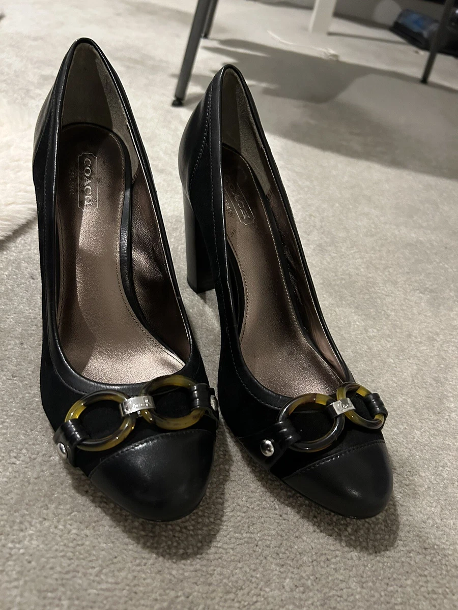 Coach leather best sale heels