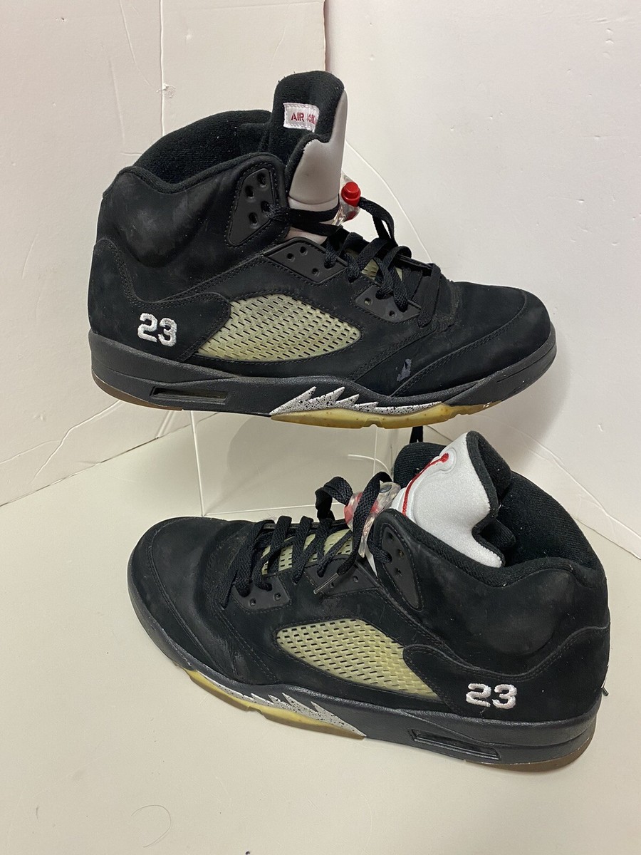 Nike Air Jordan 5 Retro Metallic Black Varsity Red Size13