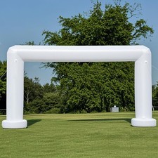 Giant 21ft Inflatable Square Arch with Blower  optional hanging banner - White