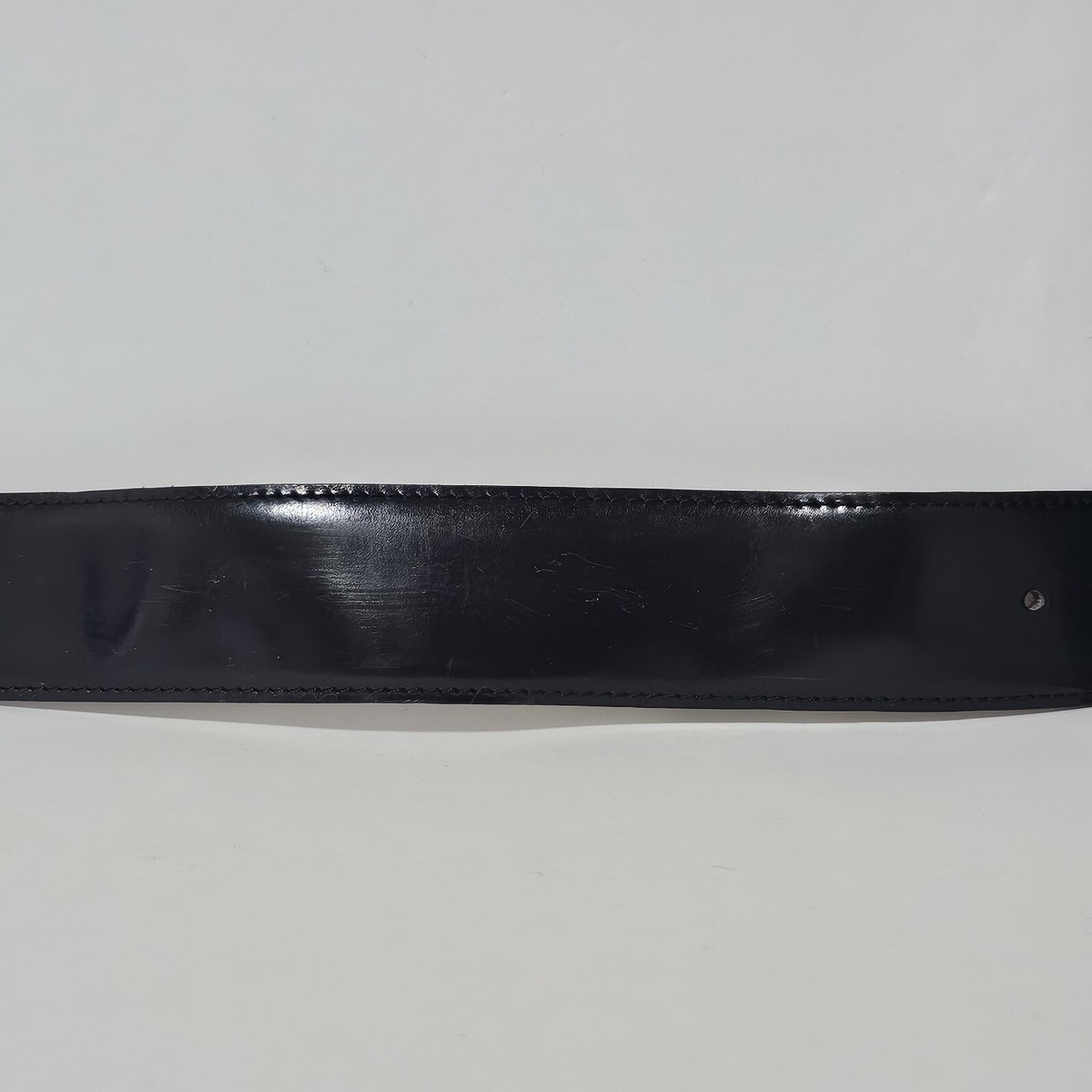 Moschino Belt Women Size 28 Patent Leather Black Gold Heart Buckle Italy Redwall Moschino Belt Women Size 28 Patent Leather Black Gold Heart  main image 2