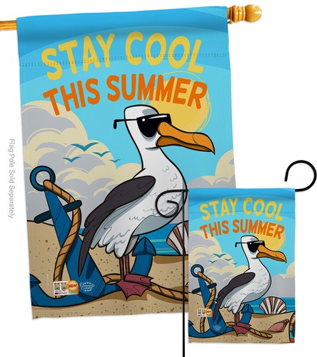 Stay Cool This Summer Garden Flag Fun In The Sun Decorative Yard House Banner - Picture 4 of 13