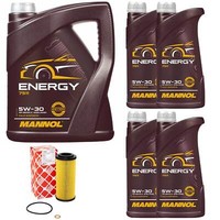 MotoröL Set Mannol 5W-30 API SN/CH-4 9 Liter + ÖLfilter FüR BMW 5Er E60 7Er X5