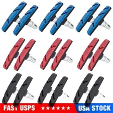 1/2/3 Pairs High Grade Cycling Bicycle Bike V Brake Pads 70mm Shoes Pads Colors