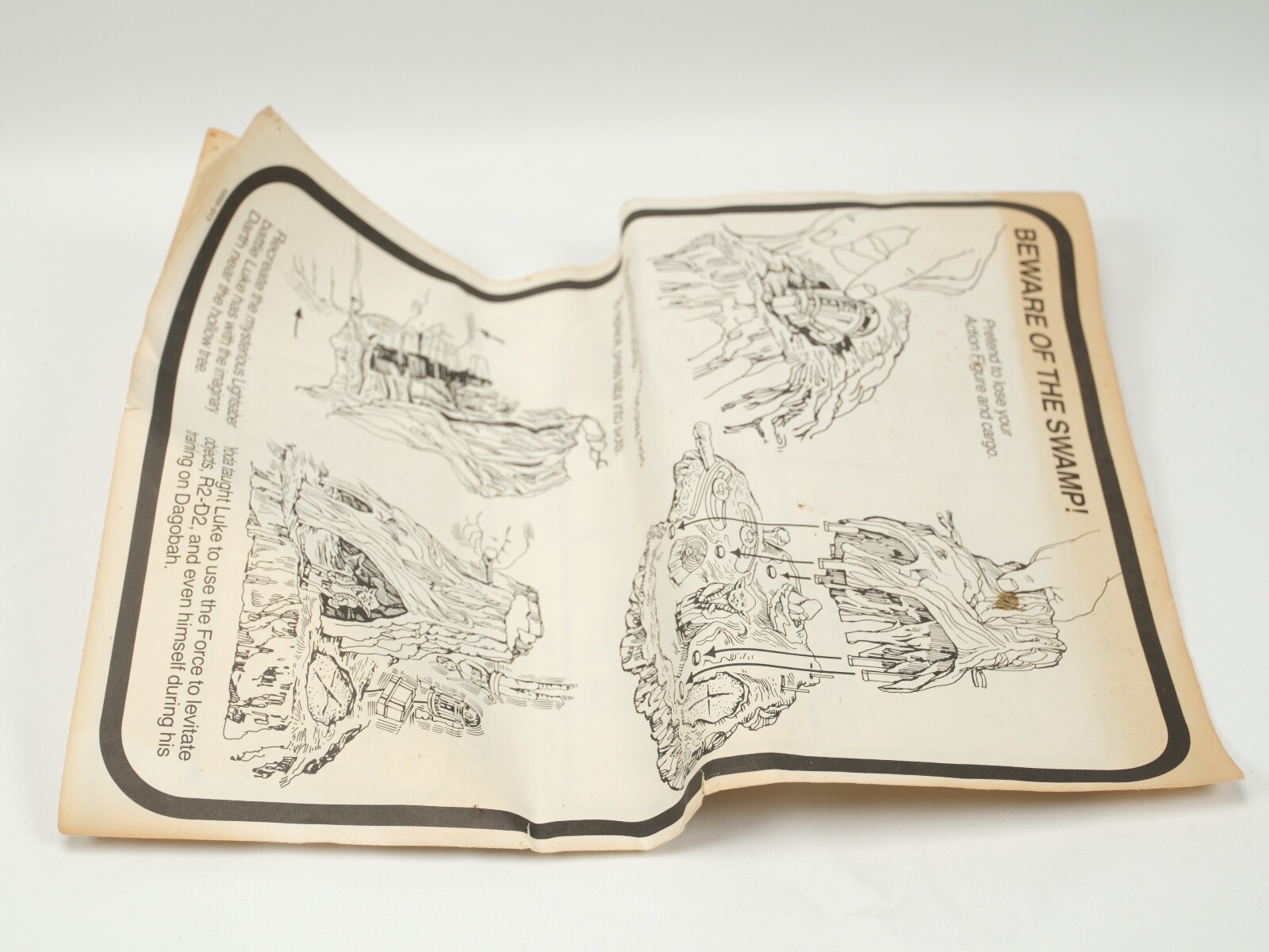 Vintage 1981 Kenner Star Wars Action Playset Dagobah Box Instructions