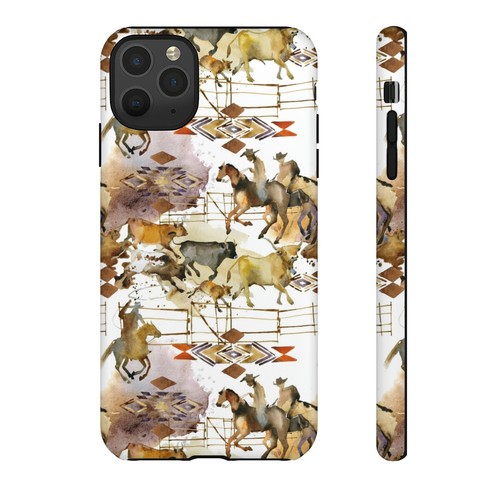 Cowboy Phone Case - Western, Wild West, Vintage Watercolor Print, Horses, Cattle - Picture 31 of 48