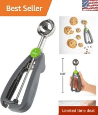 1 Tbsp Grey Cookie Scoop with Quick Release Lever for Effortless Portions
