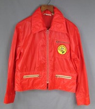 Vintage 1970s Eastern Warriors Roller Derby Team Patch Jacket Red Rollerskates