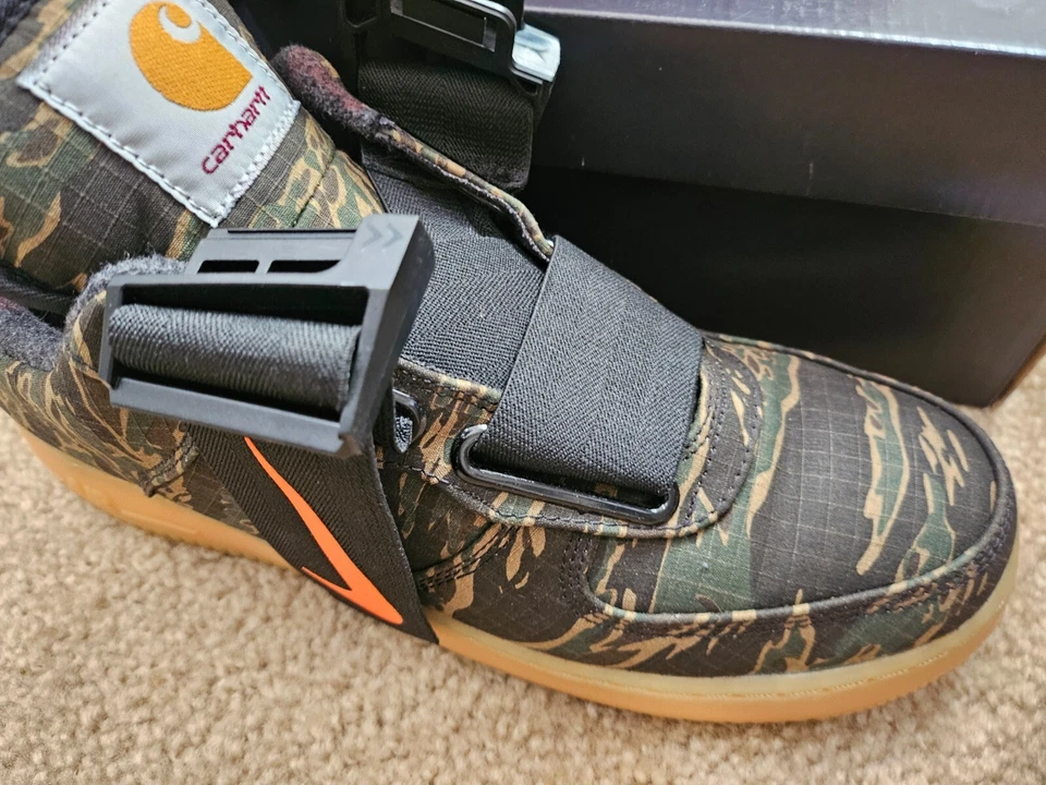 NIKE AIR FORCE 1 UTILITY LOW PREMIUM WIP "CARHARTT CAMO" Size US 9 Low Deal - Image 4 of 4