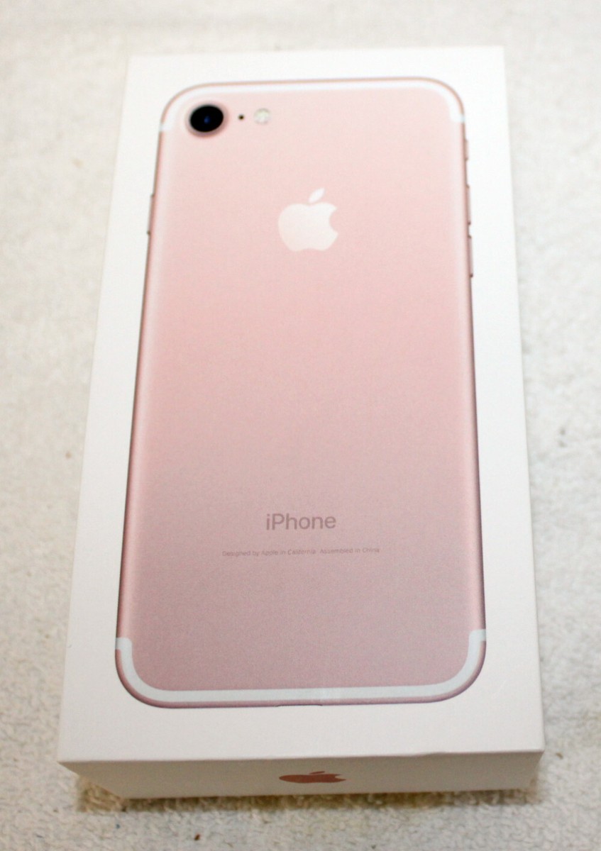Apple 7 Rose Gold iPhone w/ Box & Sunflower Protector Case ~ 128gb