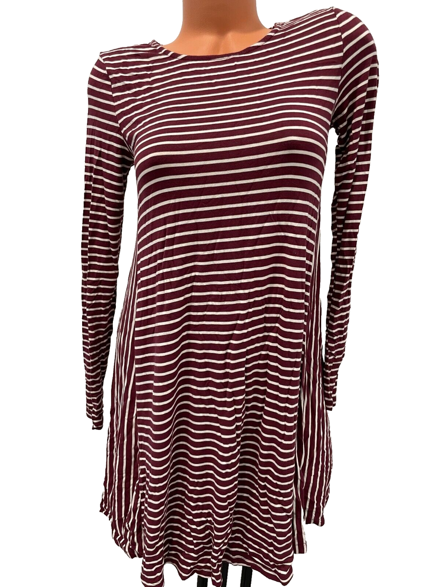 navy blue dress for baby girl Old Navy Navy Striped Jersey Swing Dress size small
