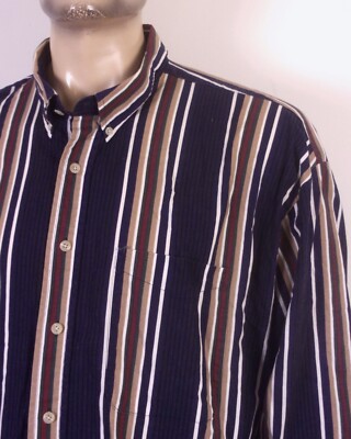 vintage 80s 90s Ivy Club Classics Striped Southwest OCBD Shirt