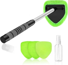 Windshield Cleaner Tool – Car Interior Glass Cleaning Kit with Extendable Handle