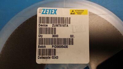 よったん 10 PCS) ZUMT618TA ZETEX Trans GP BJT NPN 20V 1.25A 3-Pin SOT-323