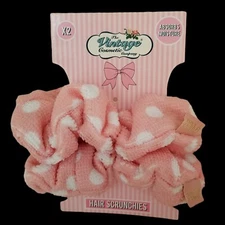THE VINTAGE COSMETIC COMPANY Moisture Absorbing Microfiber Hair Scrunchies 2 PK