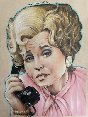 Sybil Fawlty Towers Original Pencil Drawing  .Fan-ART A4 . Prunella Scales