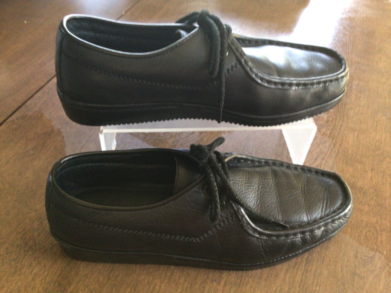 SAOLA Cravatta Florsheim donna casual da lavoro pelle nera suola in gomma taglia 9 5 M