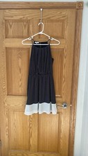 Maurices EUC woman’s black white polka dot summer lined dress sz Small