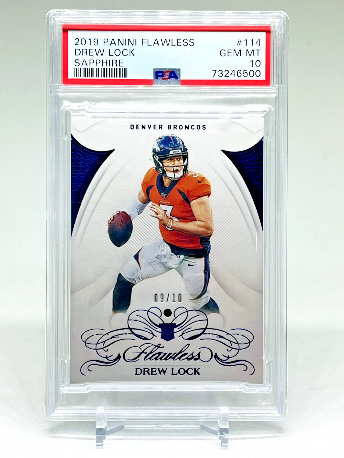 Drew Lock Panini Flawless #114 Sapphire